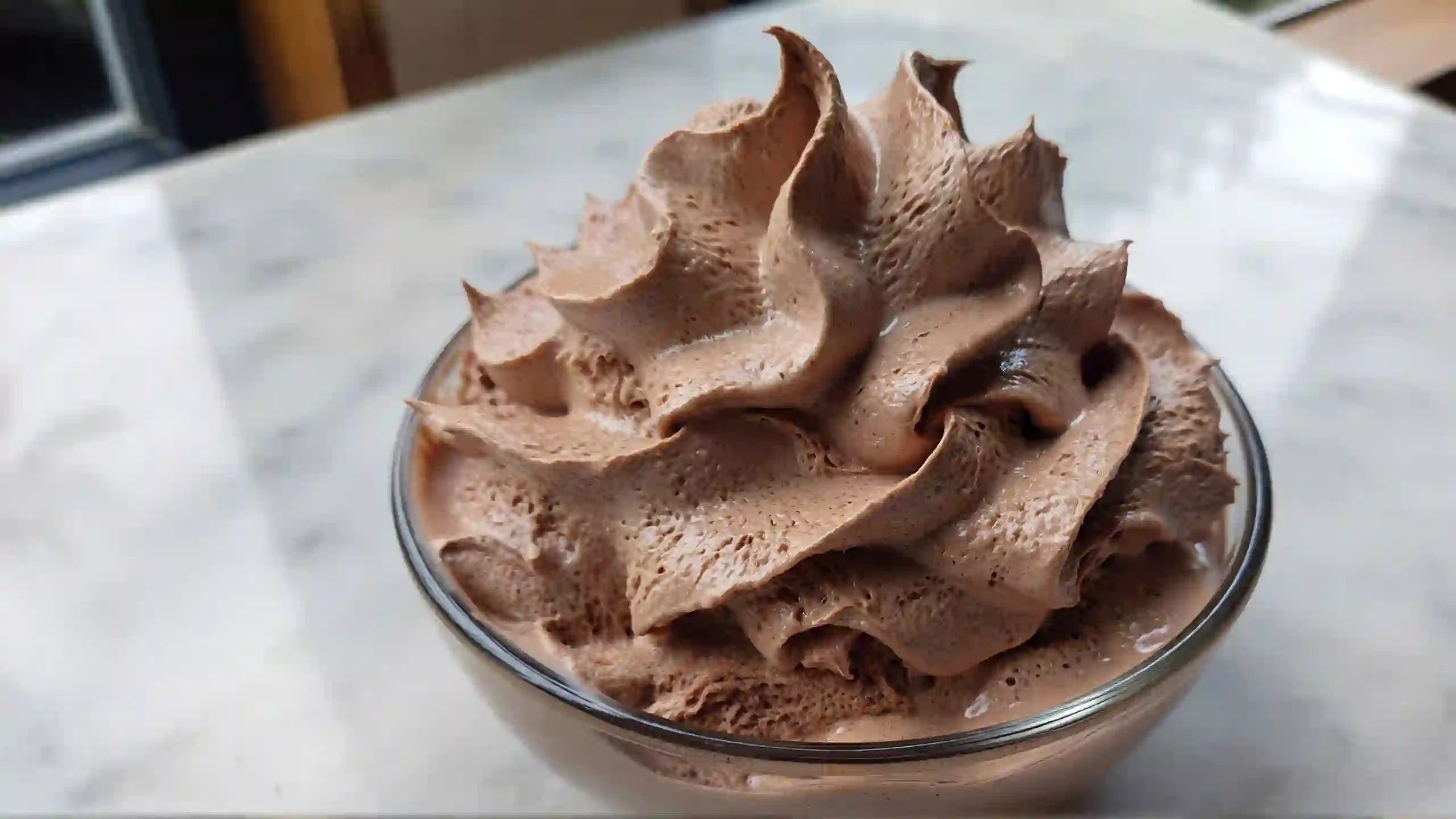 Mocha Cool Whip topping – fluffy chocolate coffee whipped dessert topping for coffee cakes, brownies, or no-bake mocha desserts.