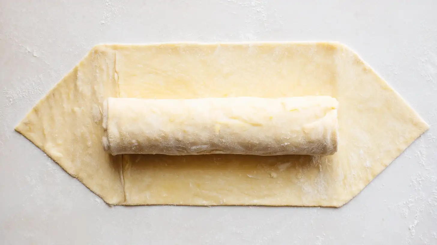 Step-by-step envelope rolling technique for Texas Twinkies egg rolls using brisket and cheese filling on a diamond-shaped egg roll wrapper. High-protein snack, fried appetizer, game day food prep.