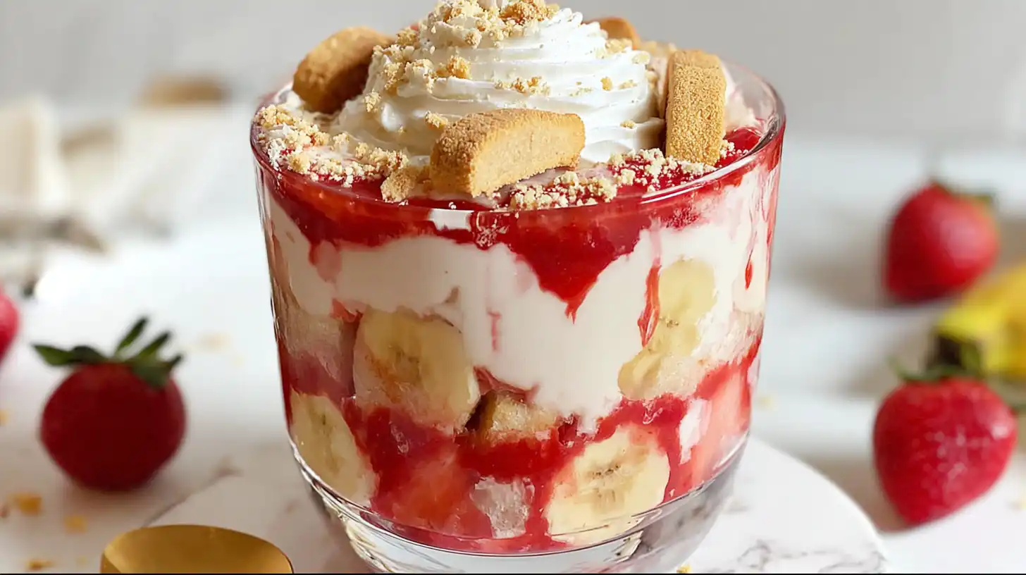 Strawberry Banana Pudding Dream Recipe: Quick, Easy,No-Bake Layers