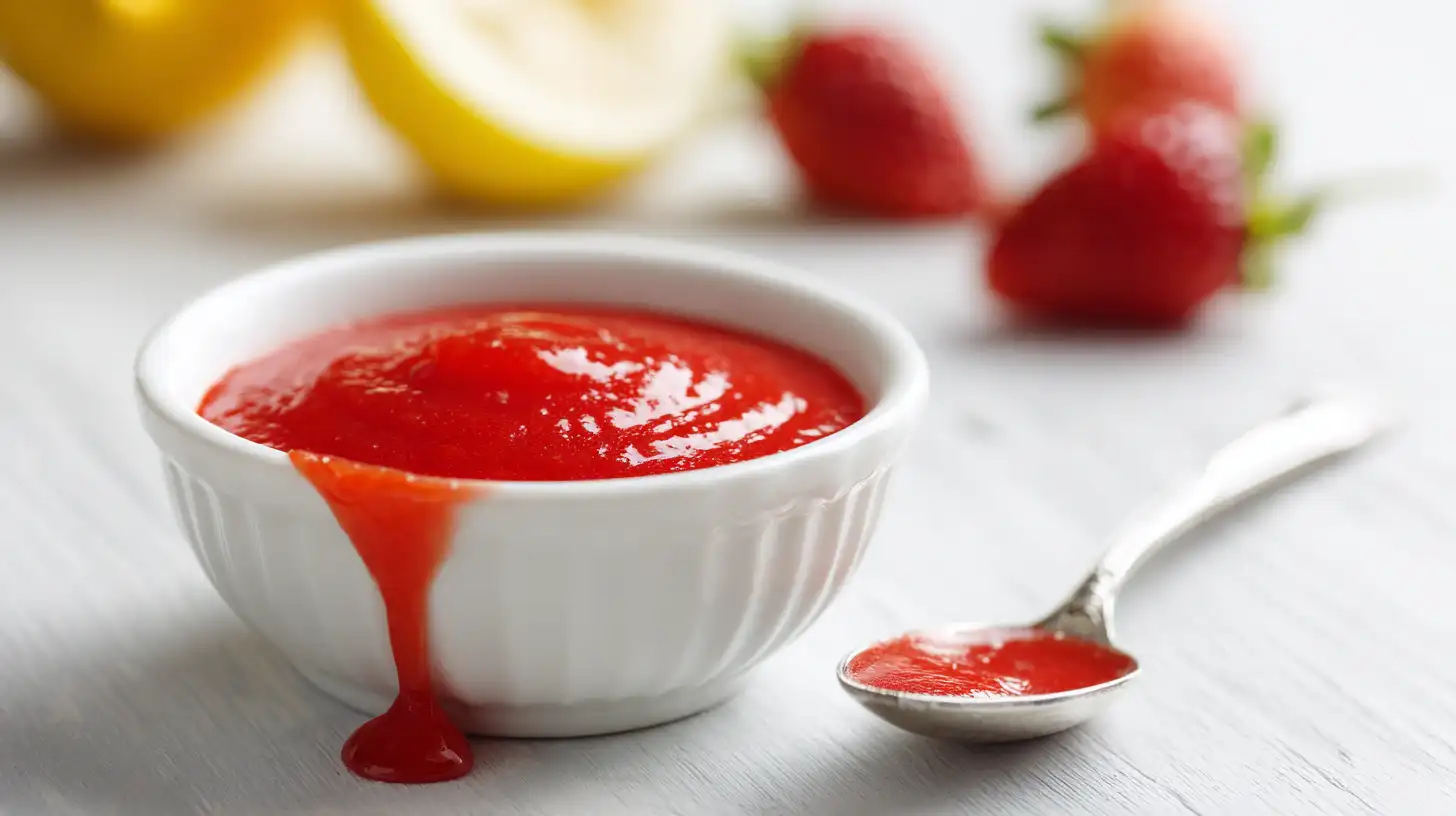 Homemade strawberry coulis recipe for strawberry cream cheese dessert and quick berry dump cake.