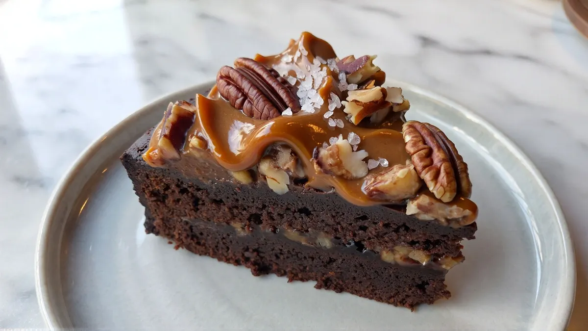 German Chocolate Pecan Brownies easy homemade dessert for beginners