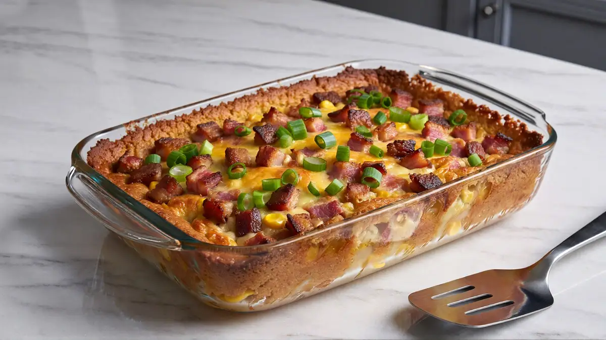 Hearty Southern Loaded Cornbread Casserole: Comfort Food with Premium Smoked Bacon