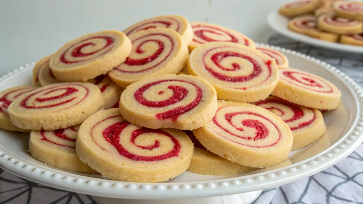 Delicious Raspberry Swirl Shortbread Cookies Recipe