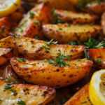 Crispy Greek Potatoes With Lemon Flavor